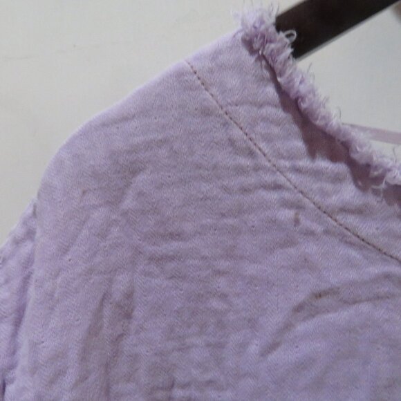 FREE PEOPLE WE THE FREE Palo Alto Textured Gauzy Cotton Oversize Pocket Top Boho - Picture 7 of 13